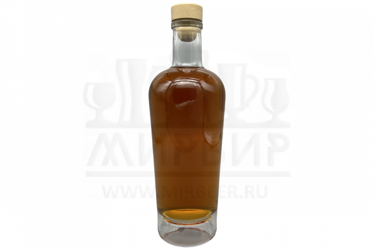 Бутылка стеклянная ТОП 0,5л. прозрачная, с пробкой