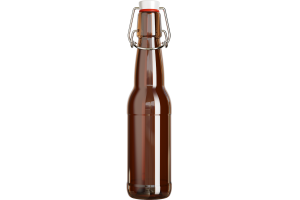 Бутылка бугельная коричневая с пробкой, 0,33 л.