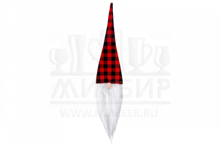 Одежда на бутылку «Гном» в клетку, 45 см.