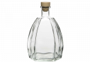 Бутылка стеклянная БУТОН 0,75л. прозрачная, с пробкой
